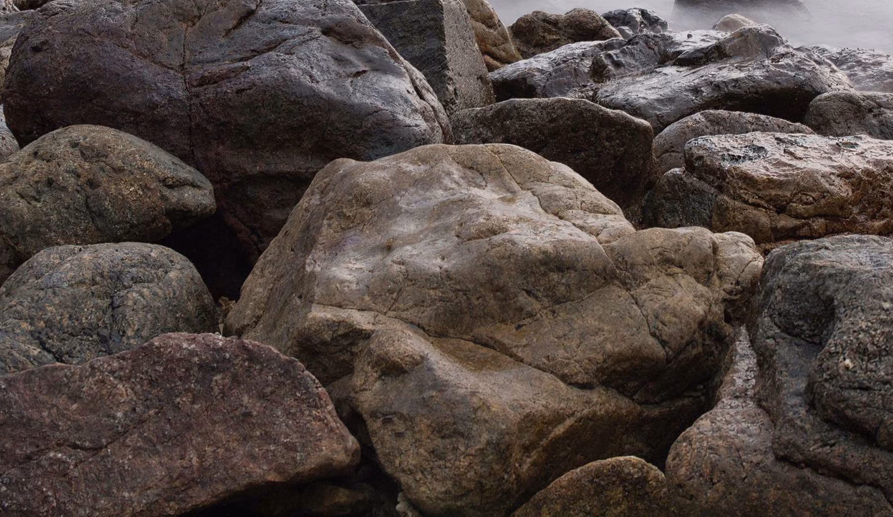 rocks together on beach