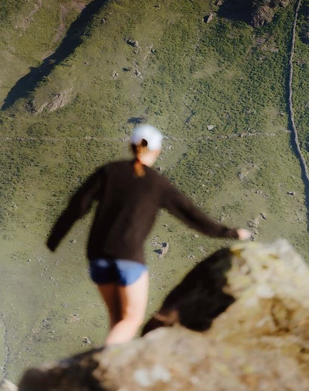 woman hiking on trail