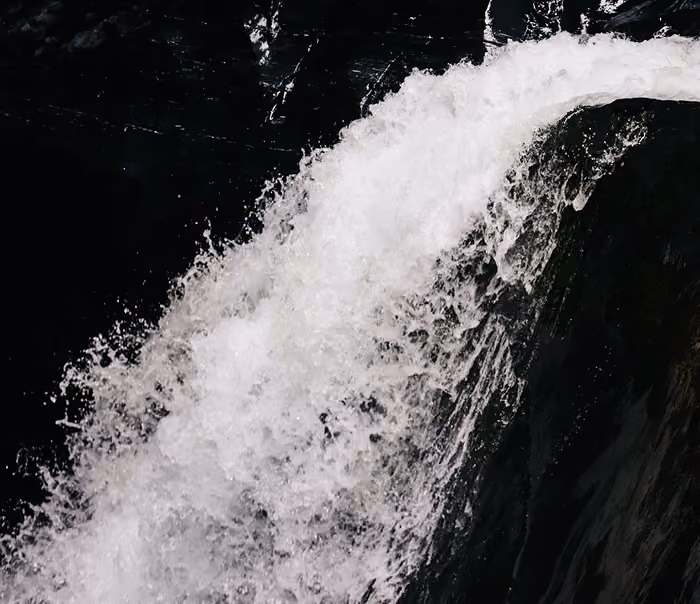 close up waterfall