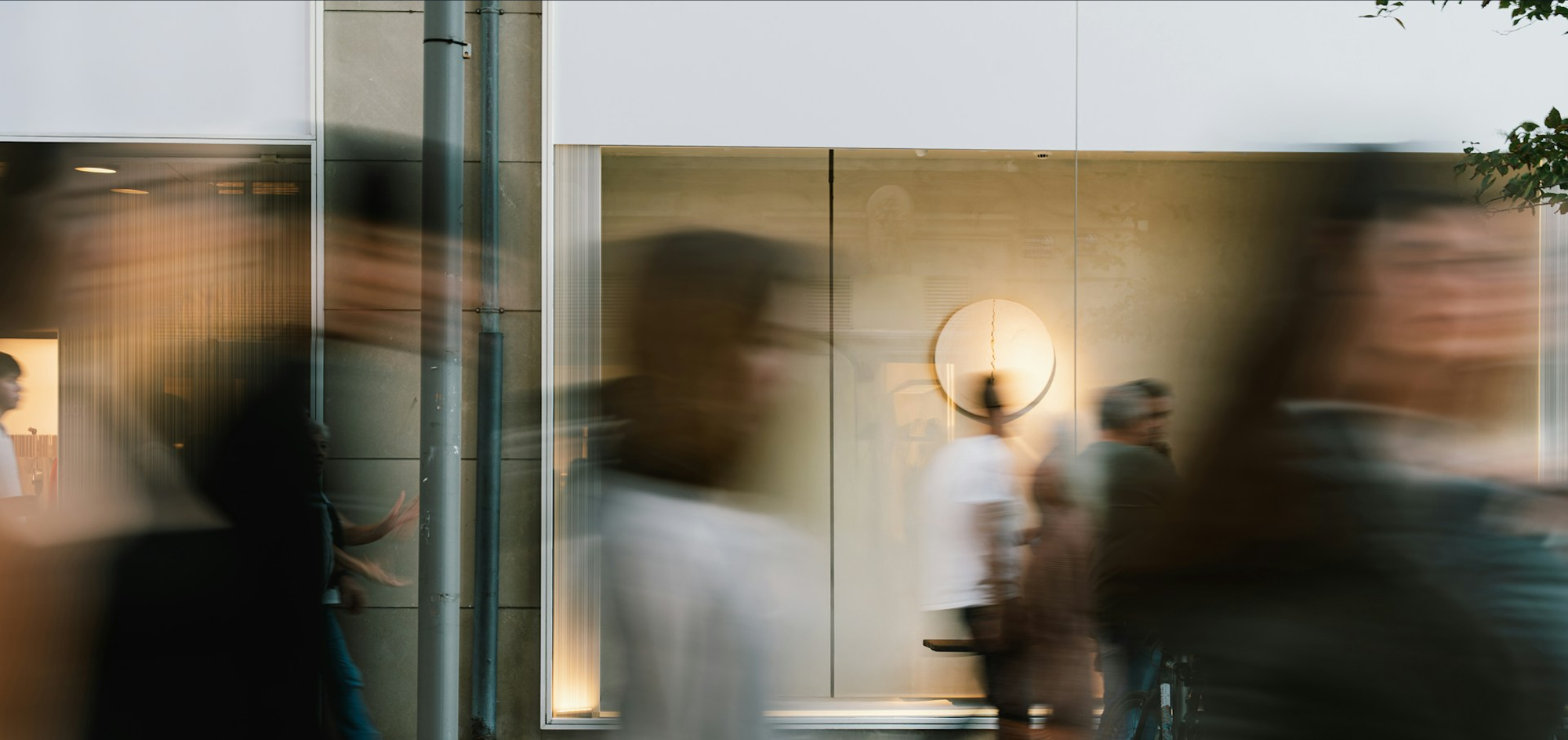 blurred people in boardroom