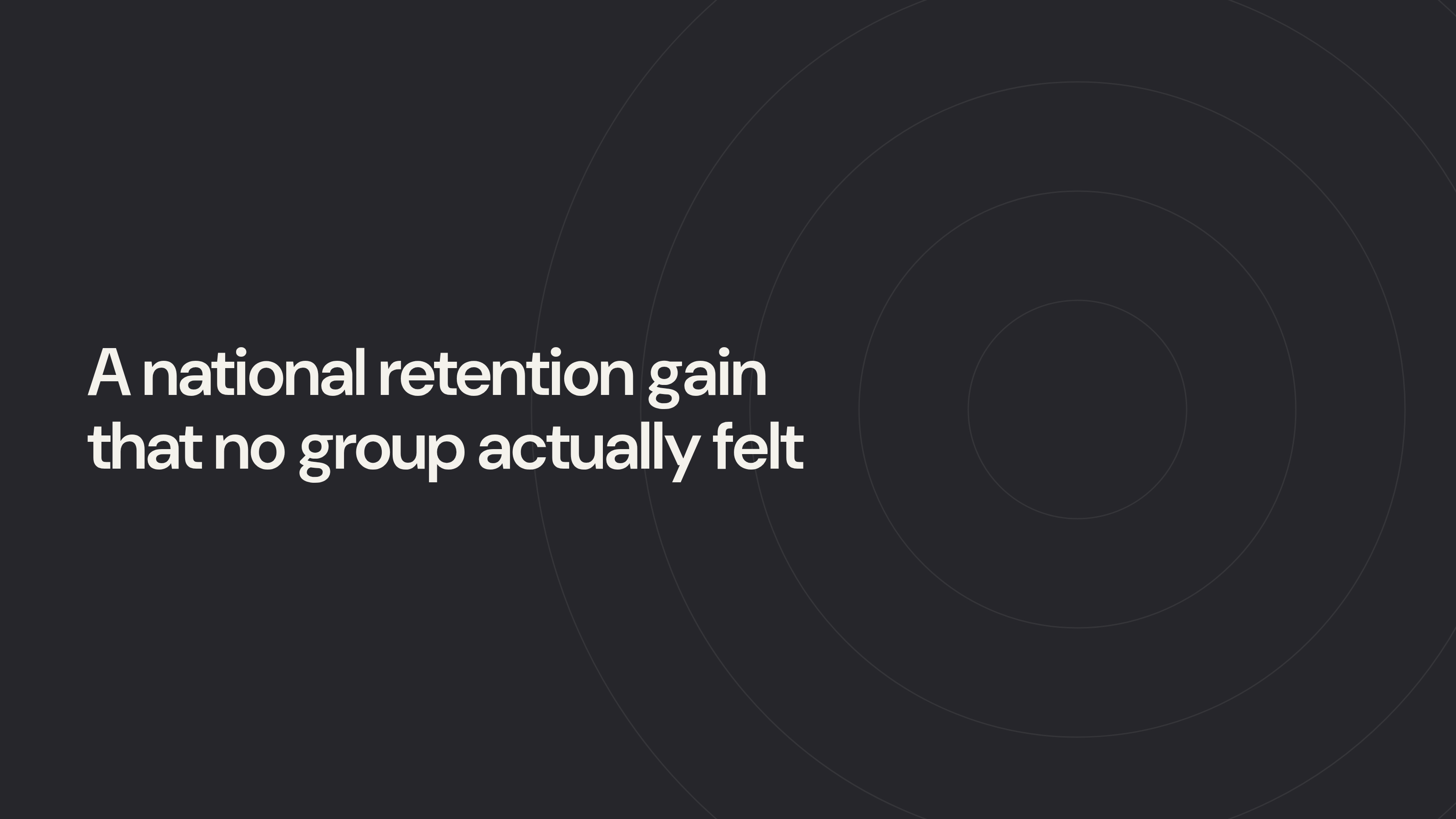 A national retention gain that no group actually felt: hero image for the article on Australia's 2024 first-year equity retention gap.