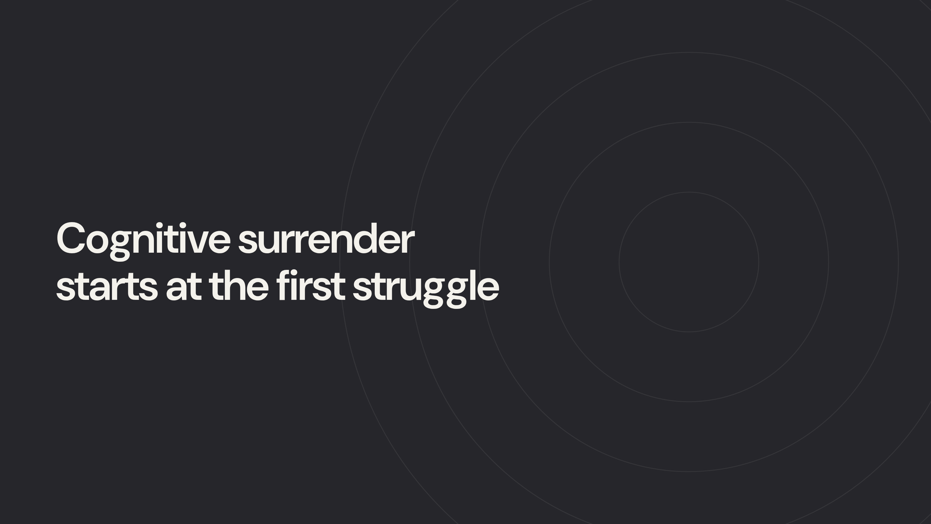 Cognitive surrender starts at the first struggle: hero image for the article on MIT's AI report and help-seeking in the first weeks of first year.