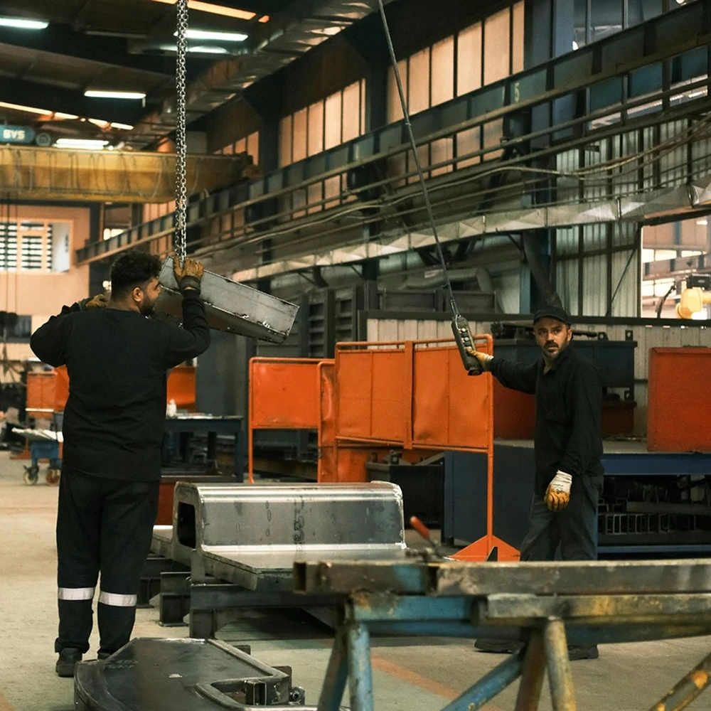 workers in factory or warehouse