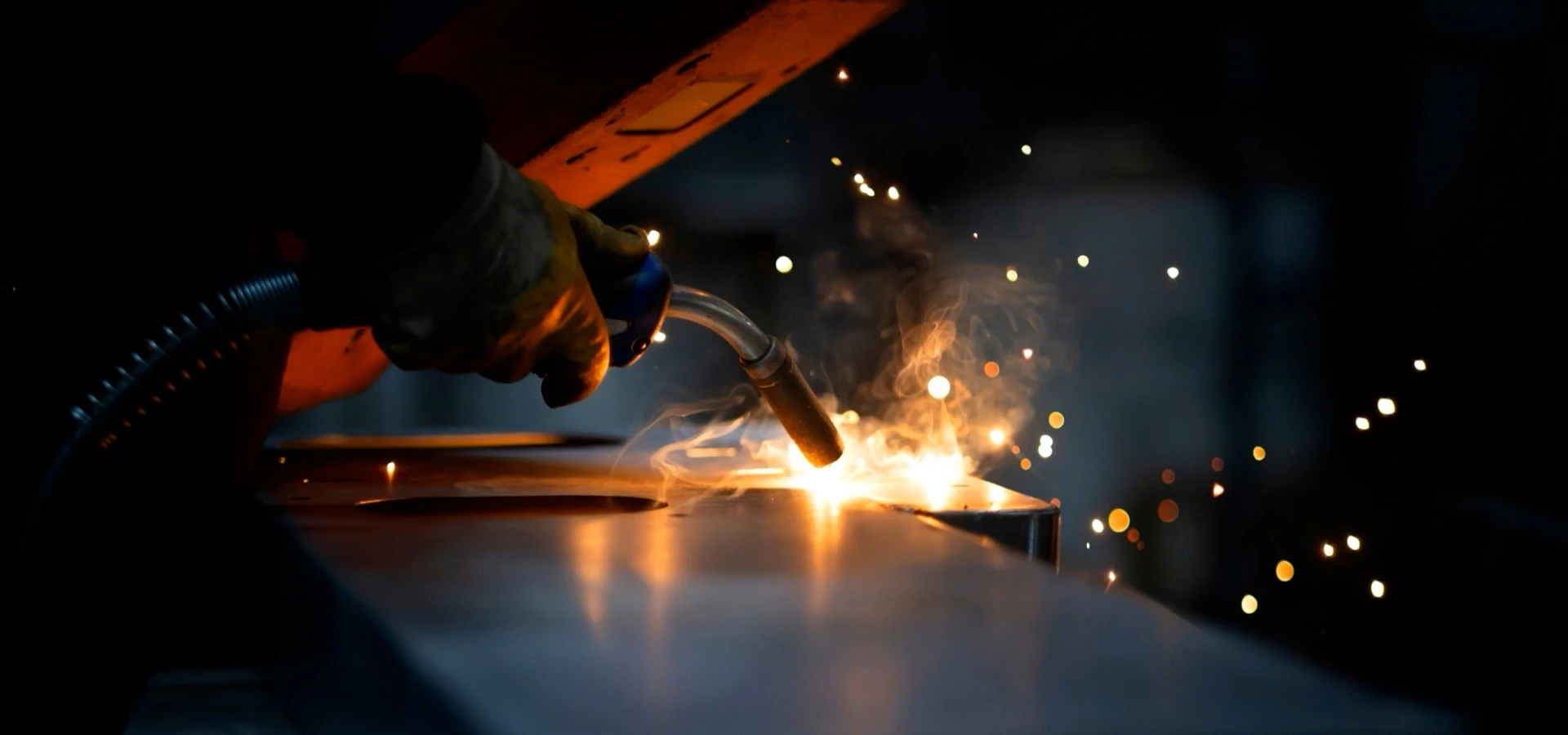 a item being welded