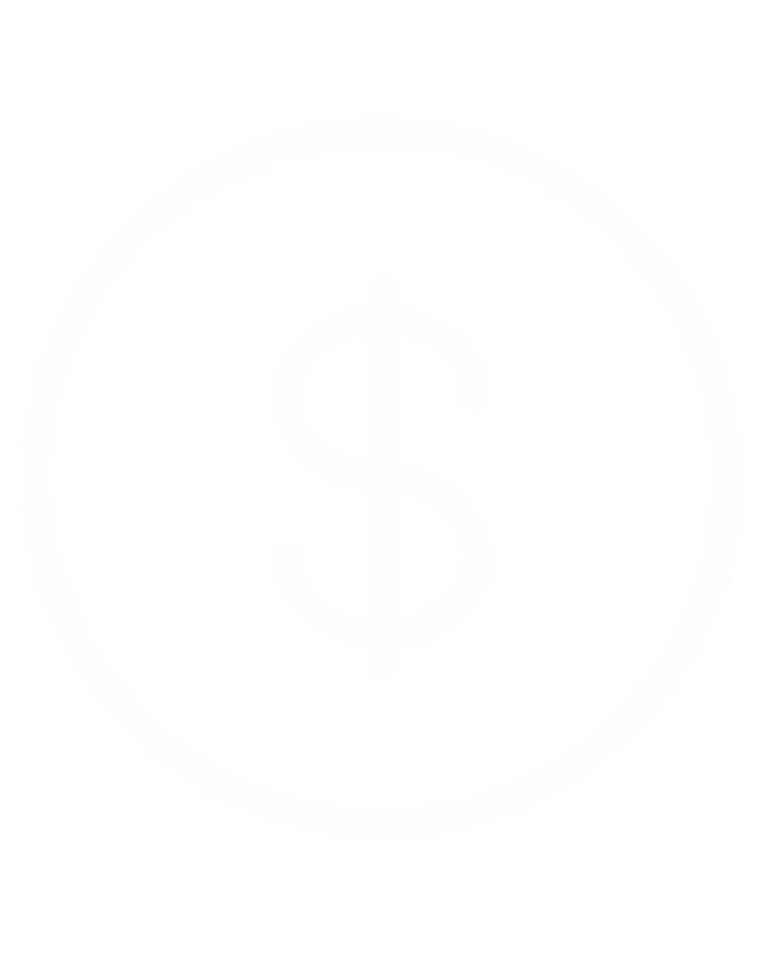 White Dollar Sign