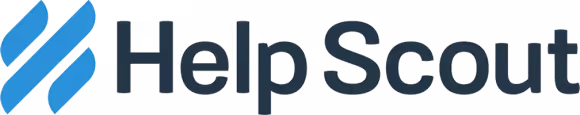 Help Scout company logo with blue stylized icon to the left of the company name.