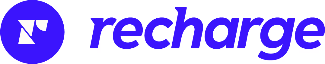 Recharge company logo.