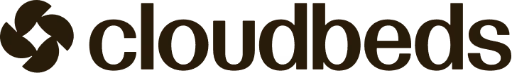 Cloudbeds company logo with a geometric icon and the word cloudbeds in lowercase.