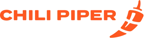 Chili Piper logo with the words in bold orange and an orange chili pepper design on the right.