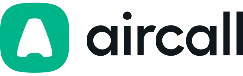 Aircall company logo with a white stylized 'A' inside a green rounded square next to the name Aircall.