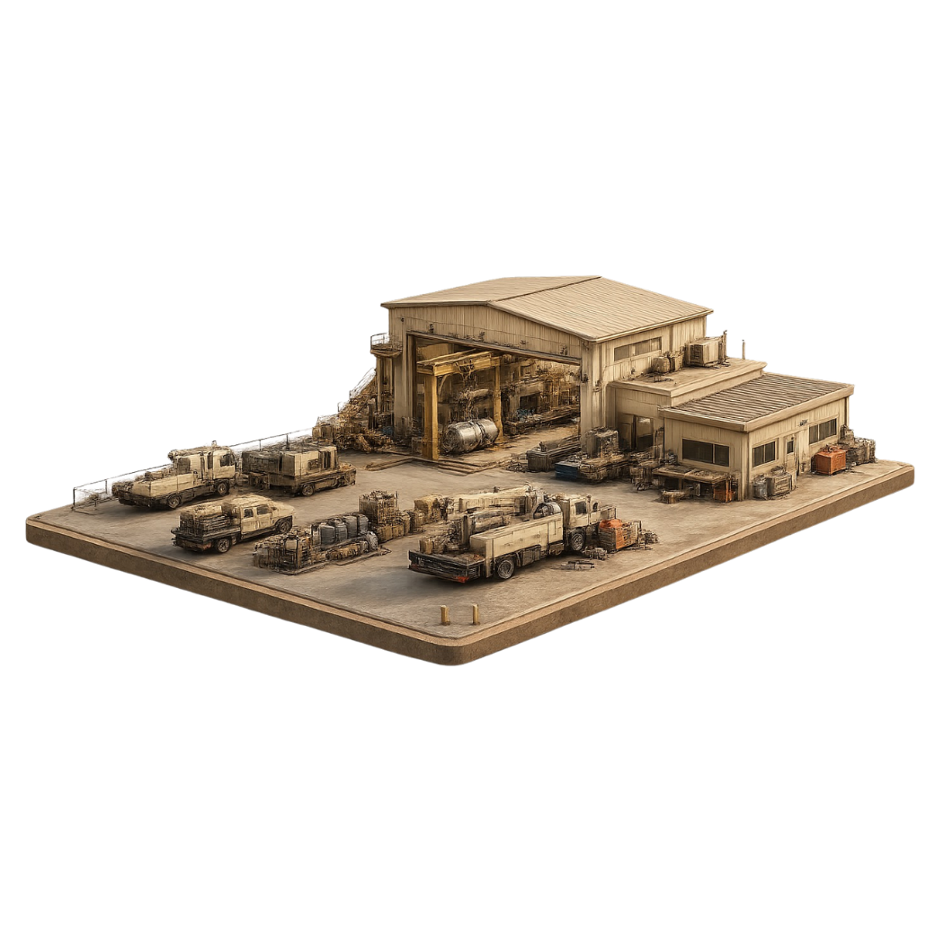 Production and maintenance shops