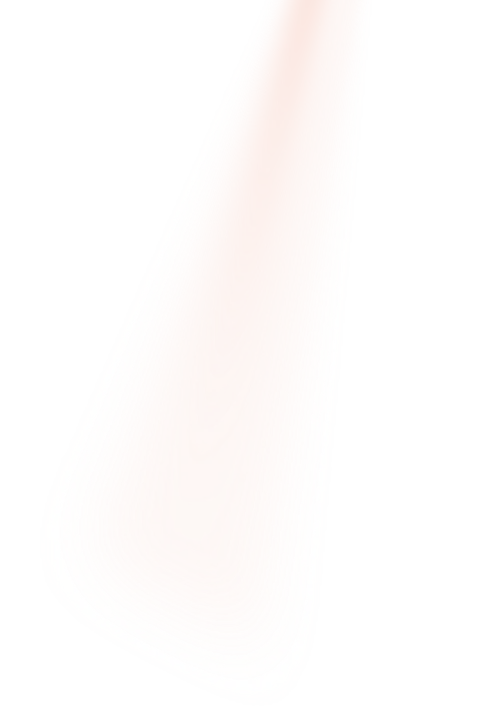Orange light ray with a white glowing edge on a black background.
