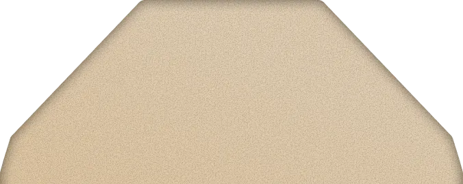 Top view of a closed beige envelope with a pointed flap.