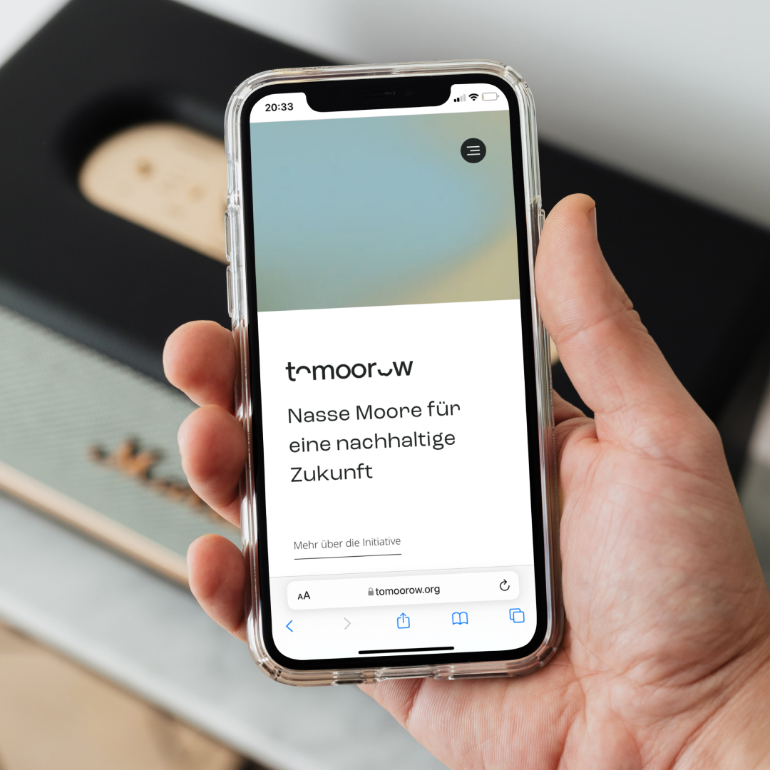 Mobile Darstellung der Website von toMOORow