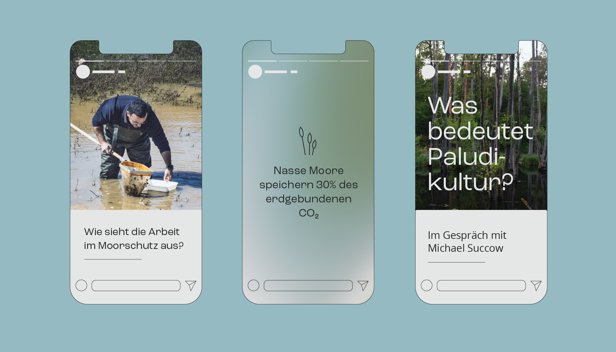 Mockup von unterschiedlichen Instagram Story-Formaten für die Initiative toMOORow