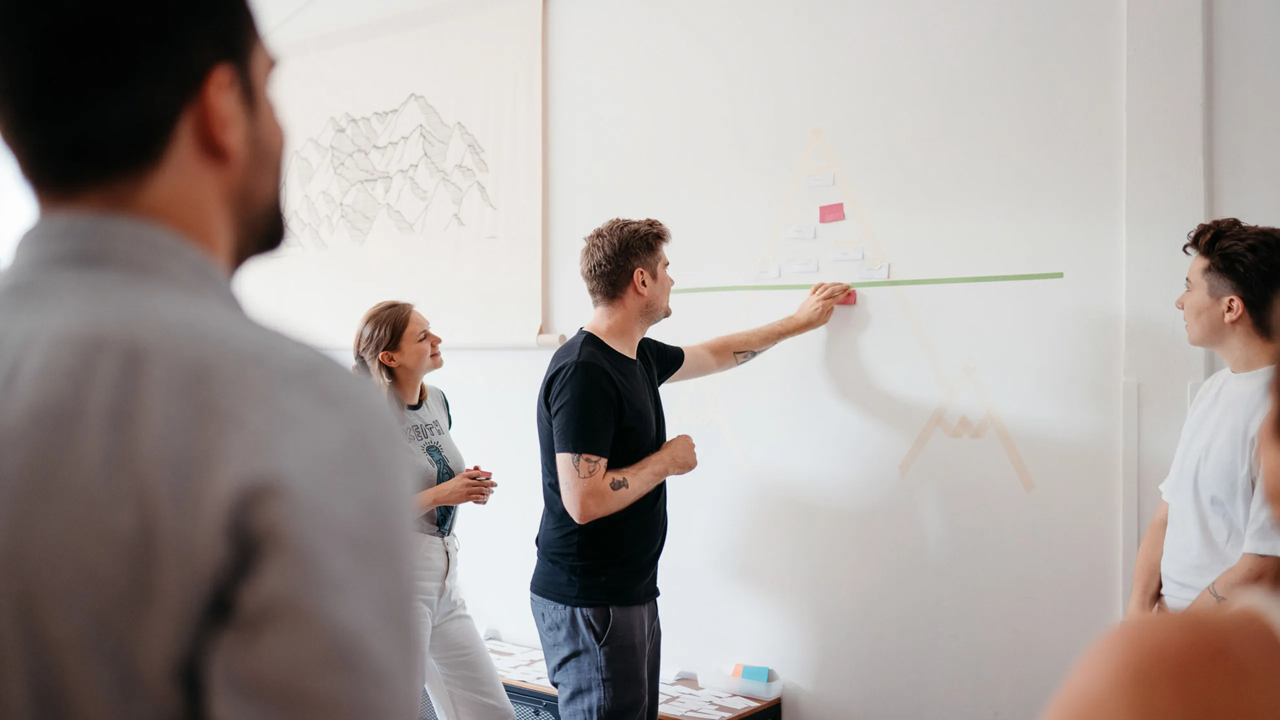 Beim Markenworkshop mit den Deutschen Roten Kreuz wird ein Werte-Tool von Sherpa Design angewandt