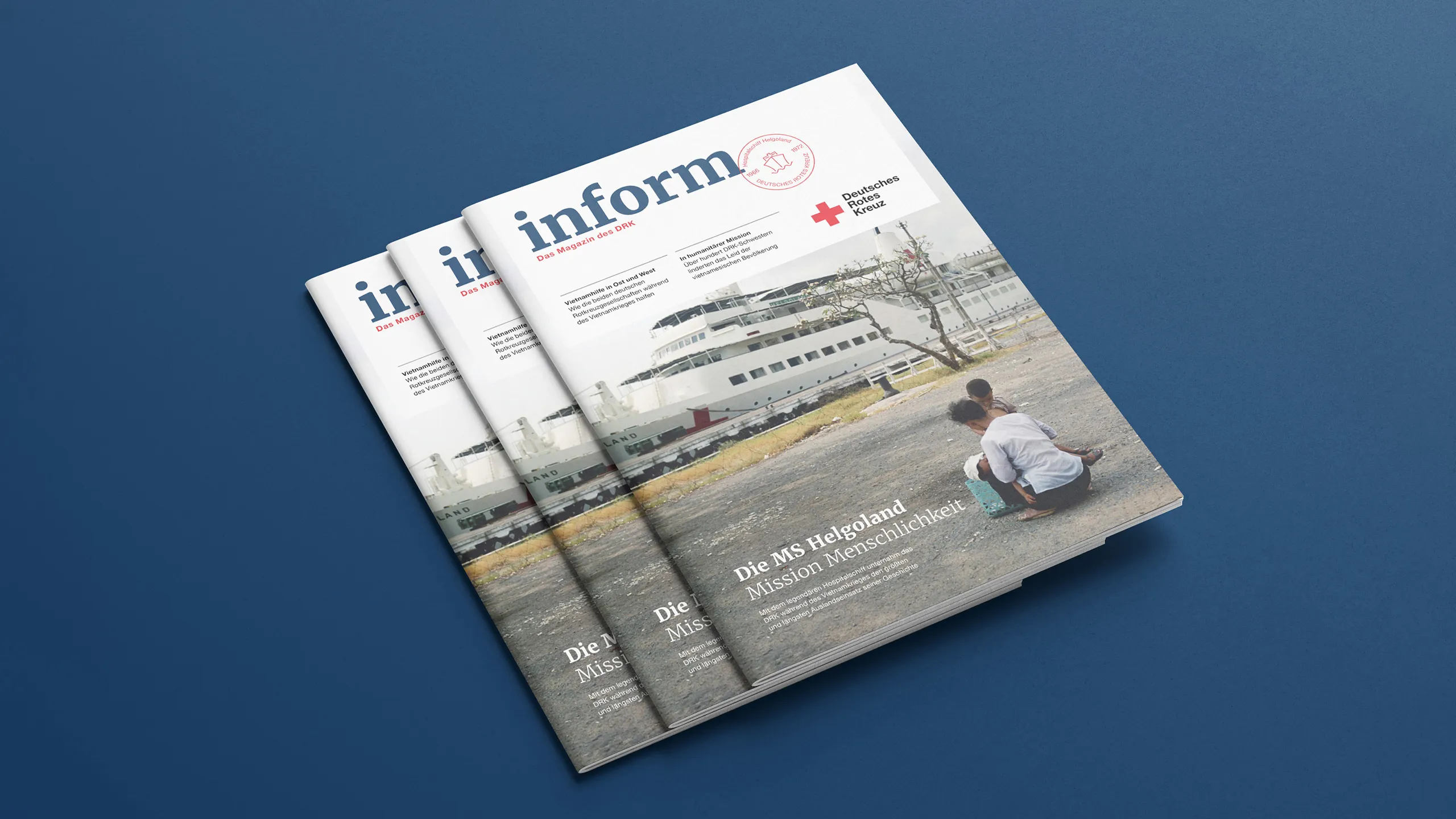 Die Titelgestaltung der Inform, Fachzeitschrift des Deutschen Roten Kreuzes
