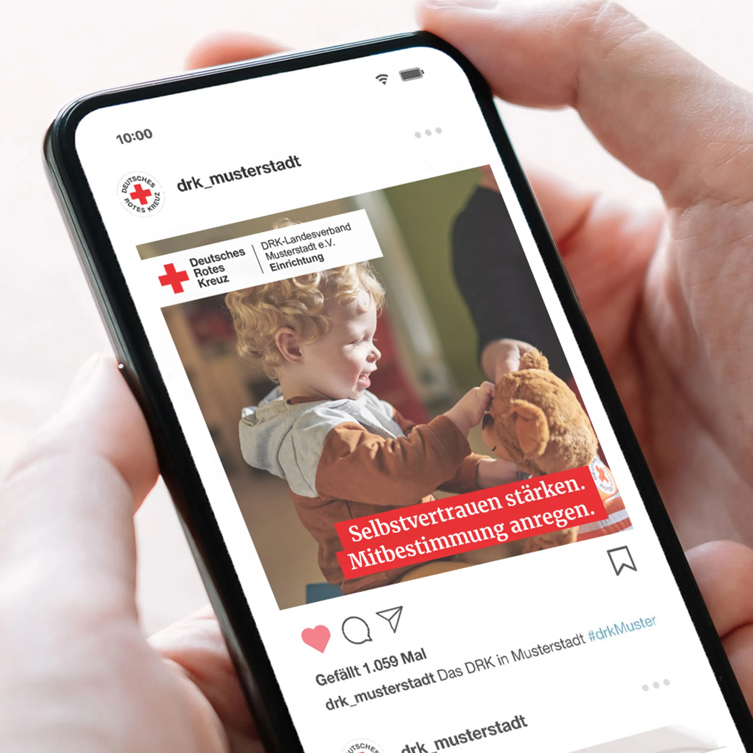 Social Media Vorlagen für das Deutsche Rote Kreuz für die Plattform Instagram