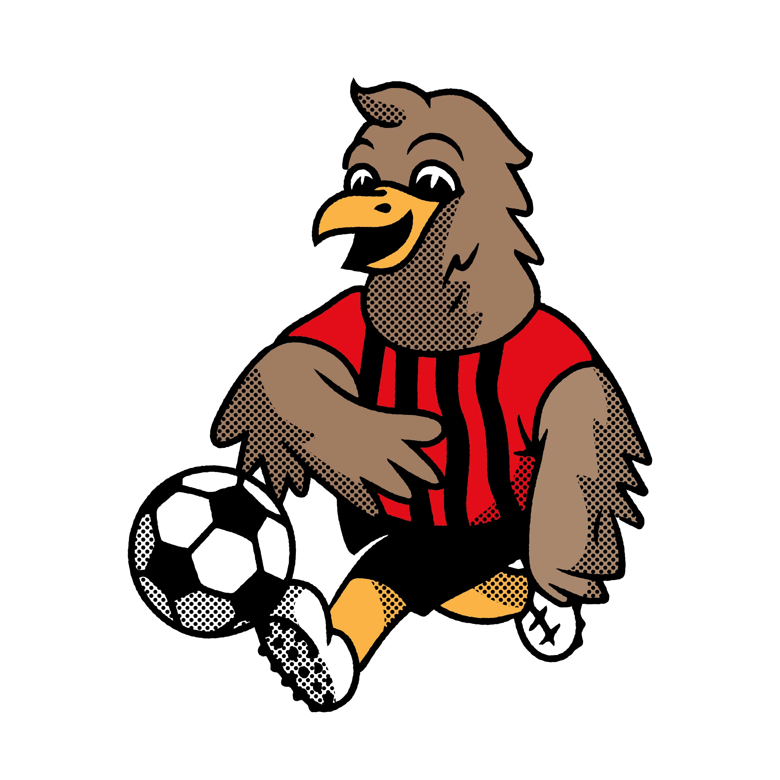Zu sehen ist eine Illustration von Franky, er ist das Maskottchen der Junior Adler.