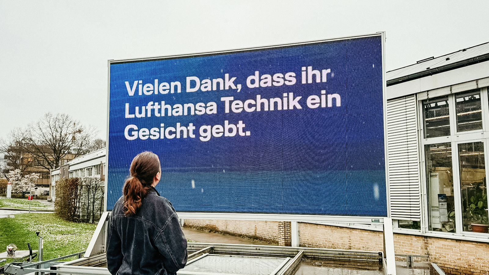 Screen zum Launch des neuen Employer Brandings von Lufthansa Technik