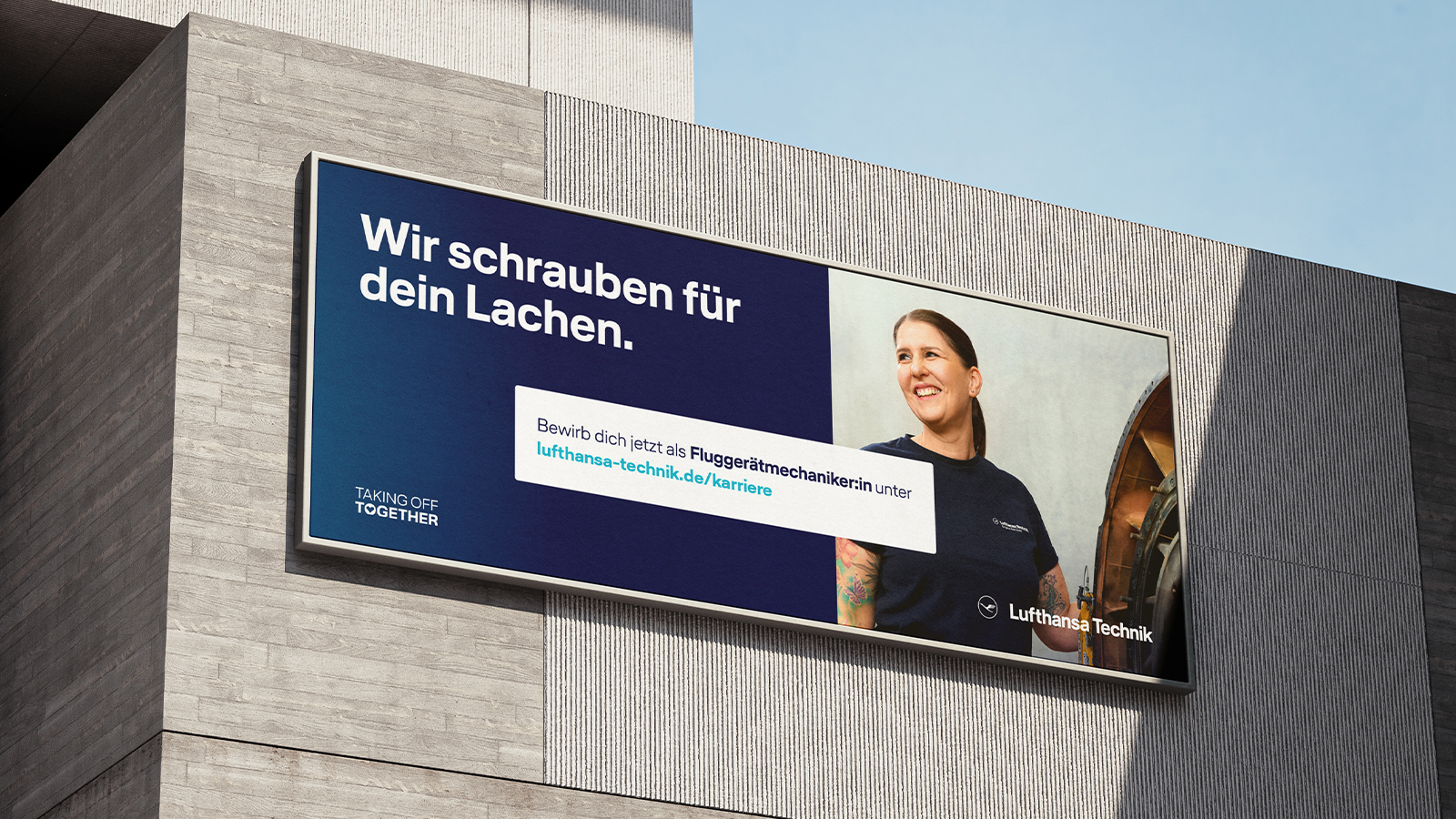 Billboard Design im neuen Employer Branding von Lufthansa Technik