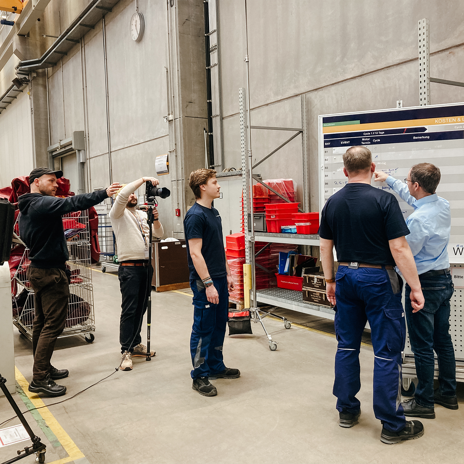 Behind the Scenes vom Lufthansa Technik Shooting