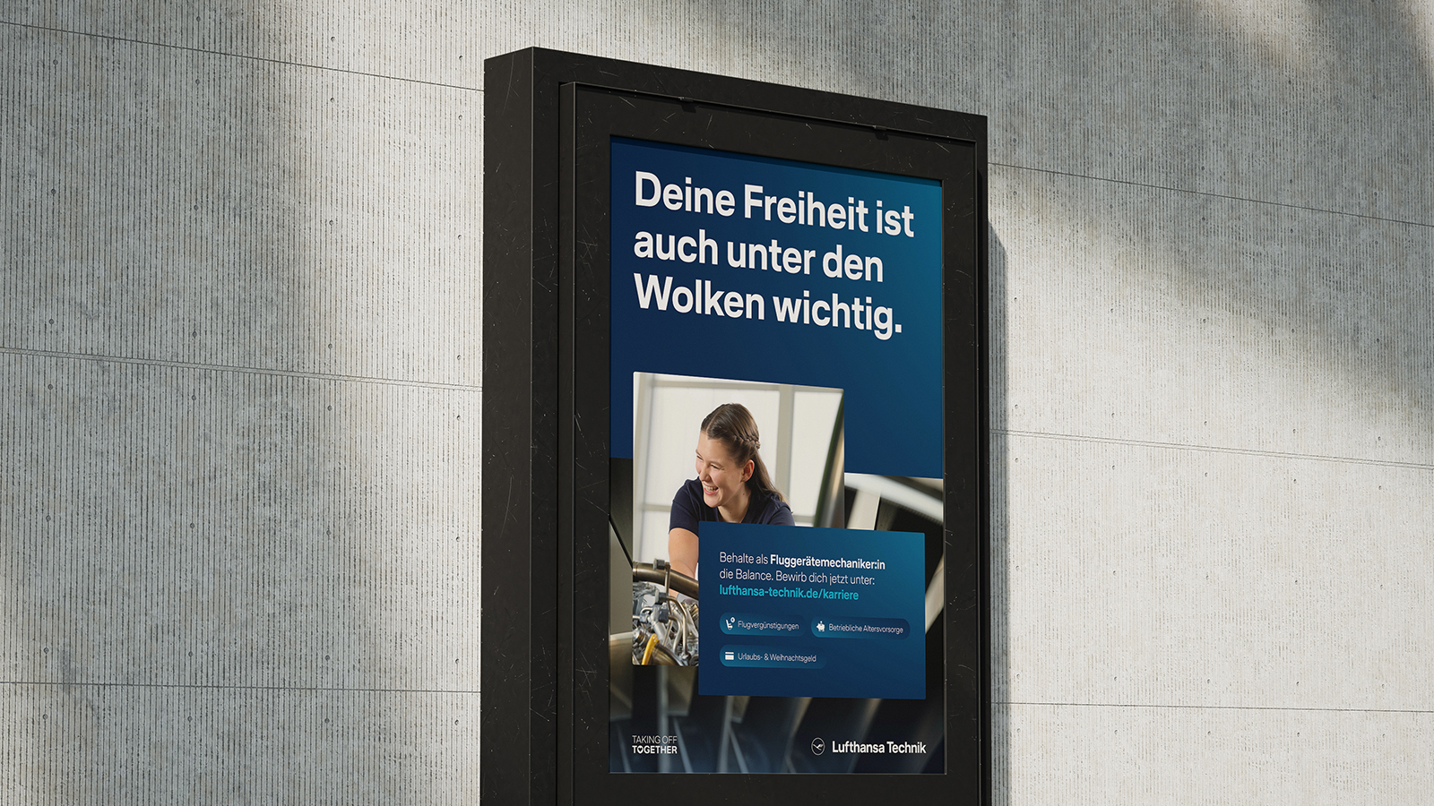 Poster im neuen Employer Branding von Lufthansa Technik