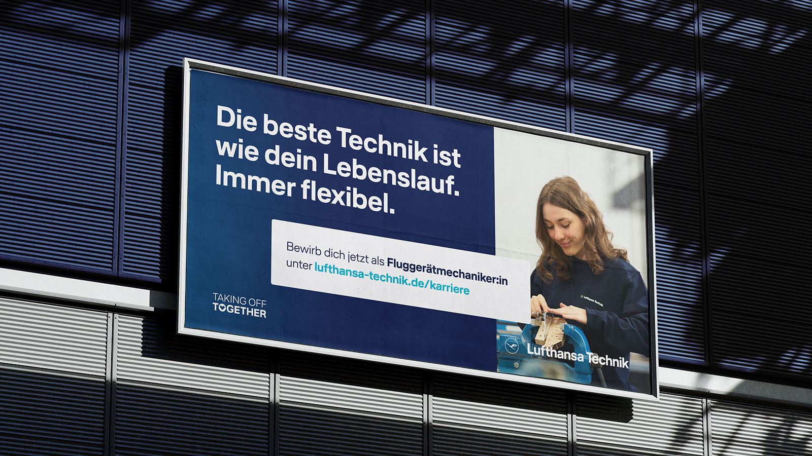 Billboard im neuen Employer Branding von Lufthansa Technik