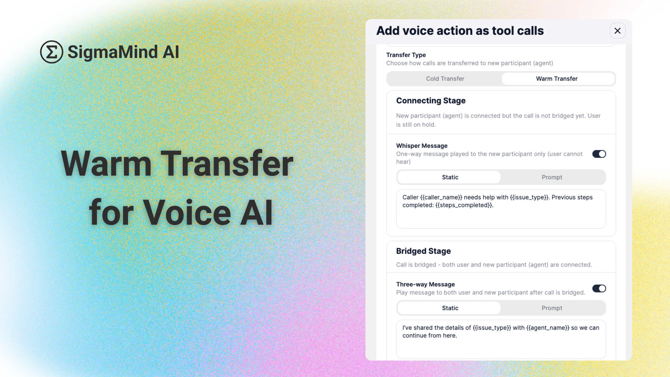 Warm Transfer for Voice AI
