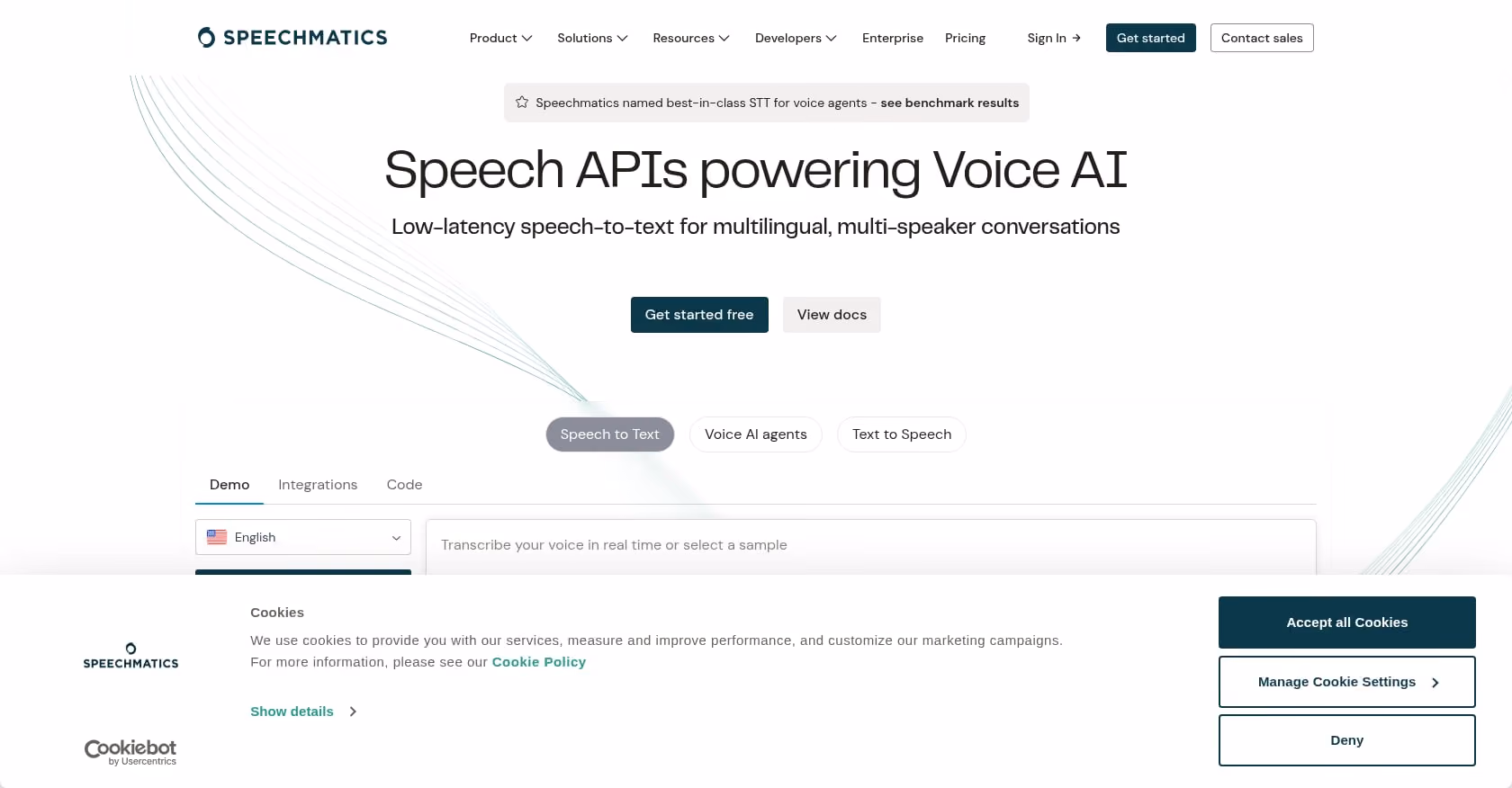 Speechmatics Screenshot