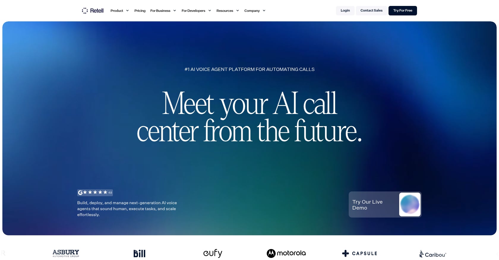 Retell AI Screenshot