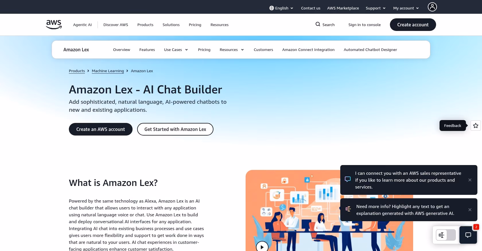 Amazon Lex + Amazon Connect Screenshot