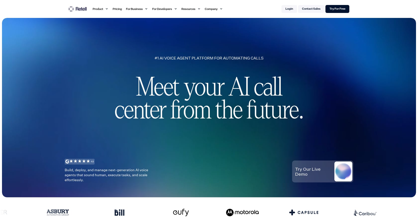 Retell AI Screenshot