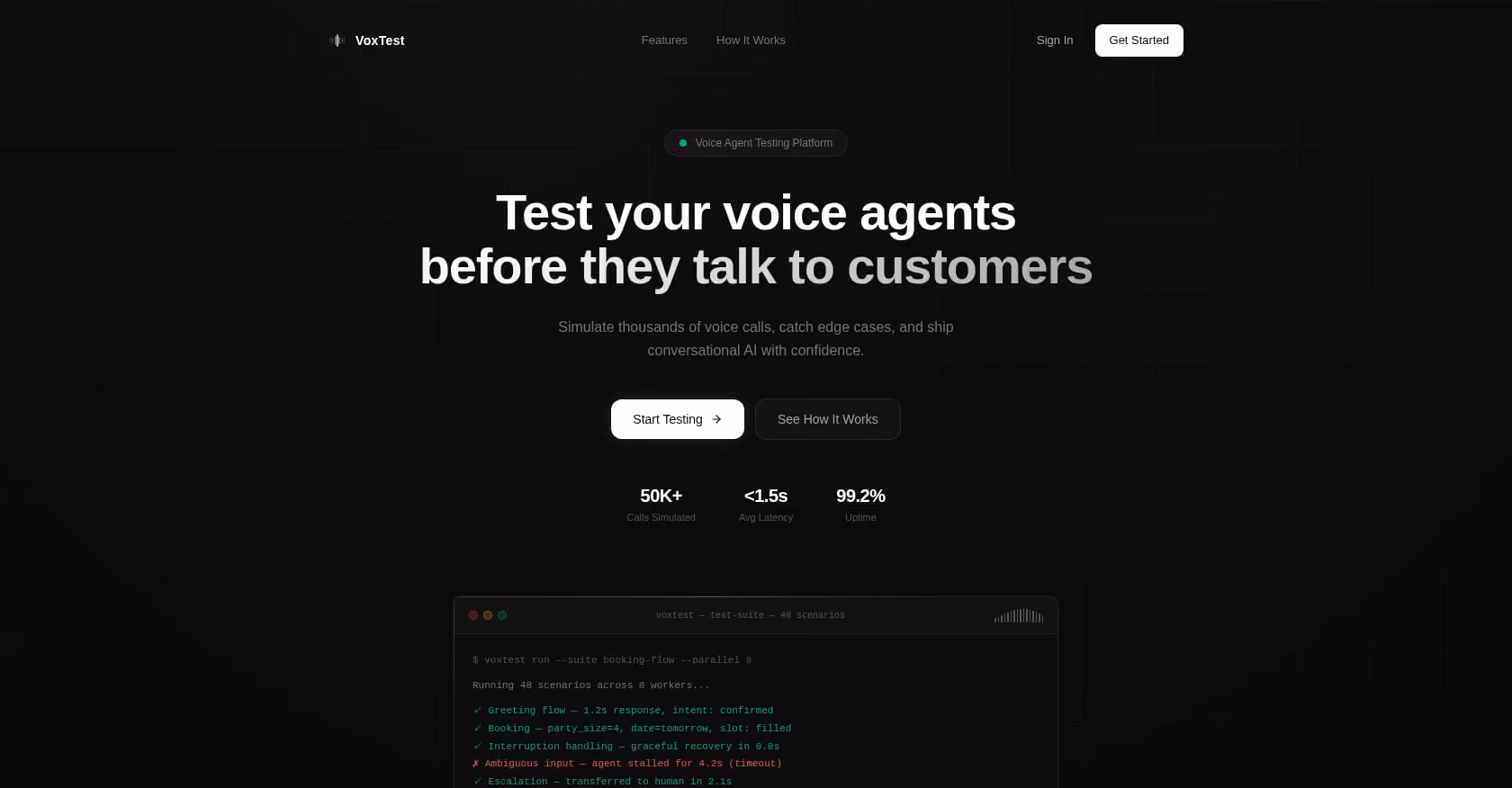 VoxTest Screenshot