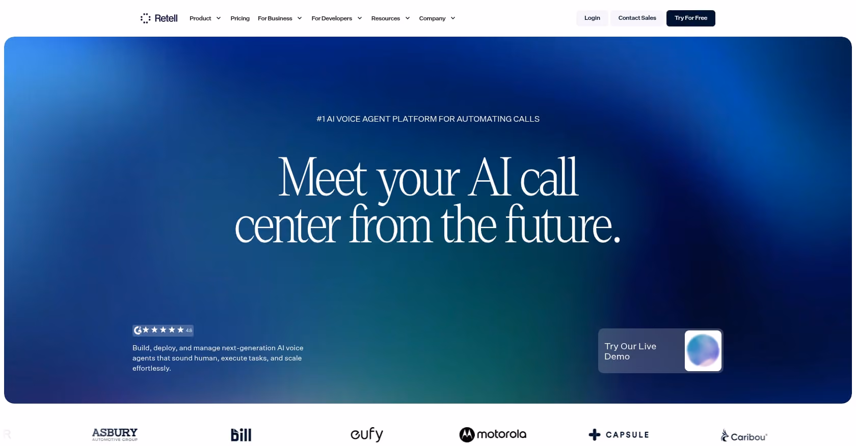 Retell AI Screenshot