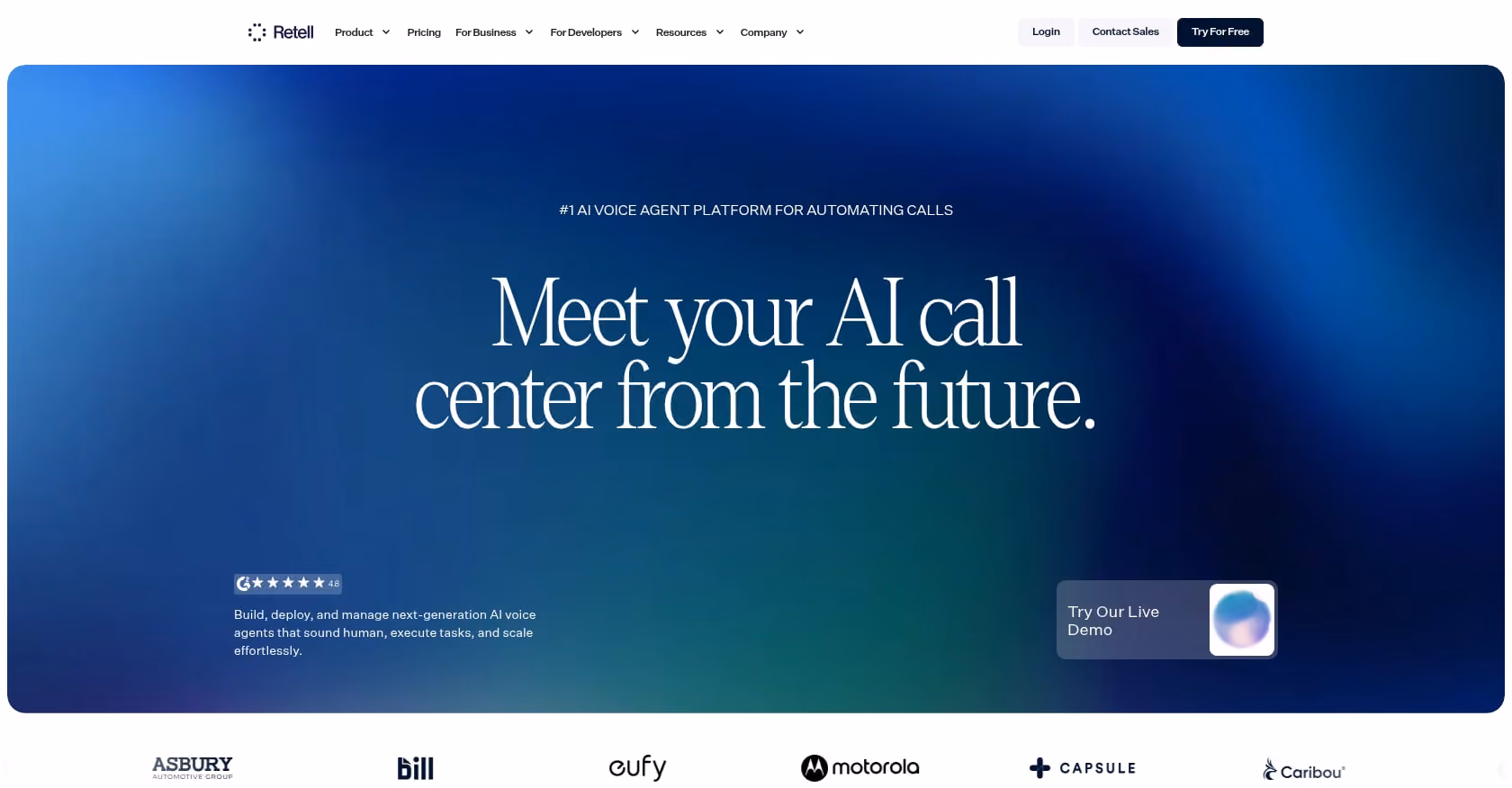 Retell AI Screenshot
