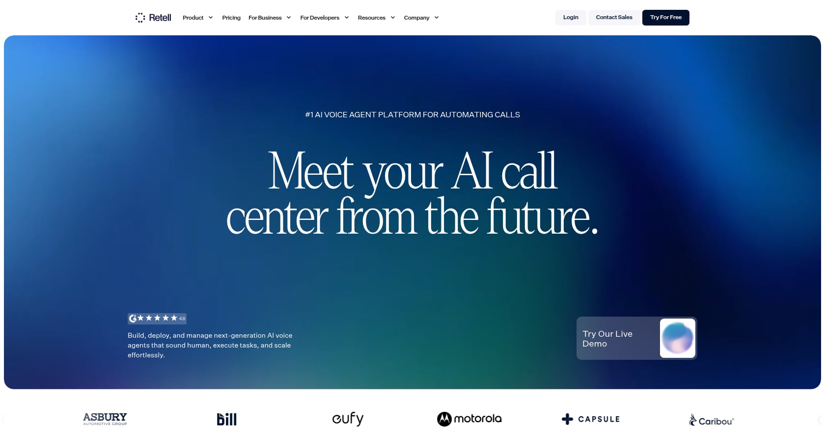 Retell AI Screenshot