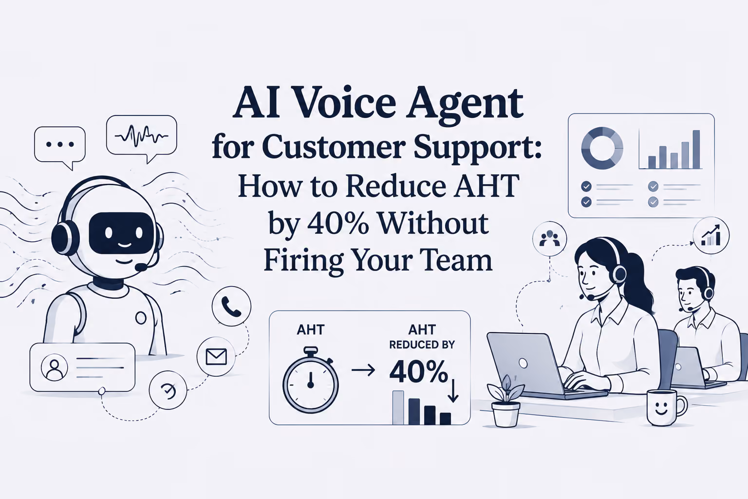 Learn how AI voice agents reduce AHT by 40%