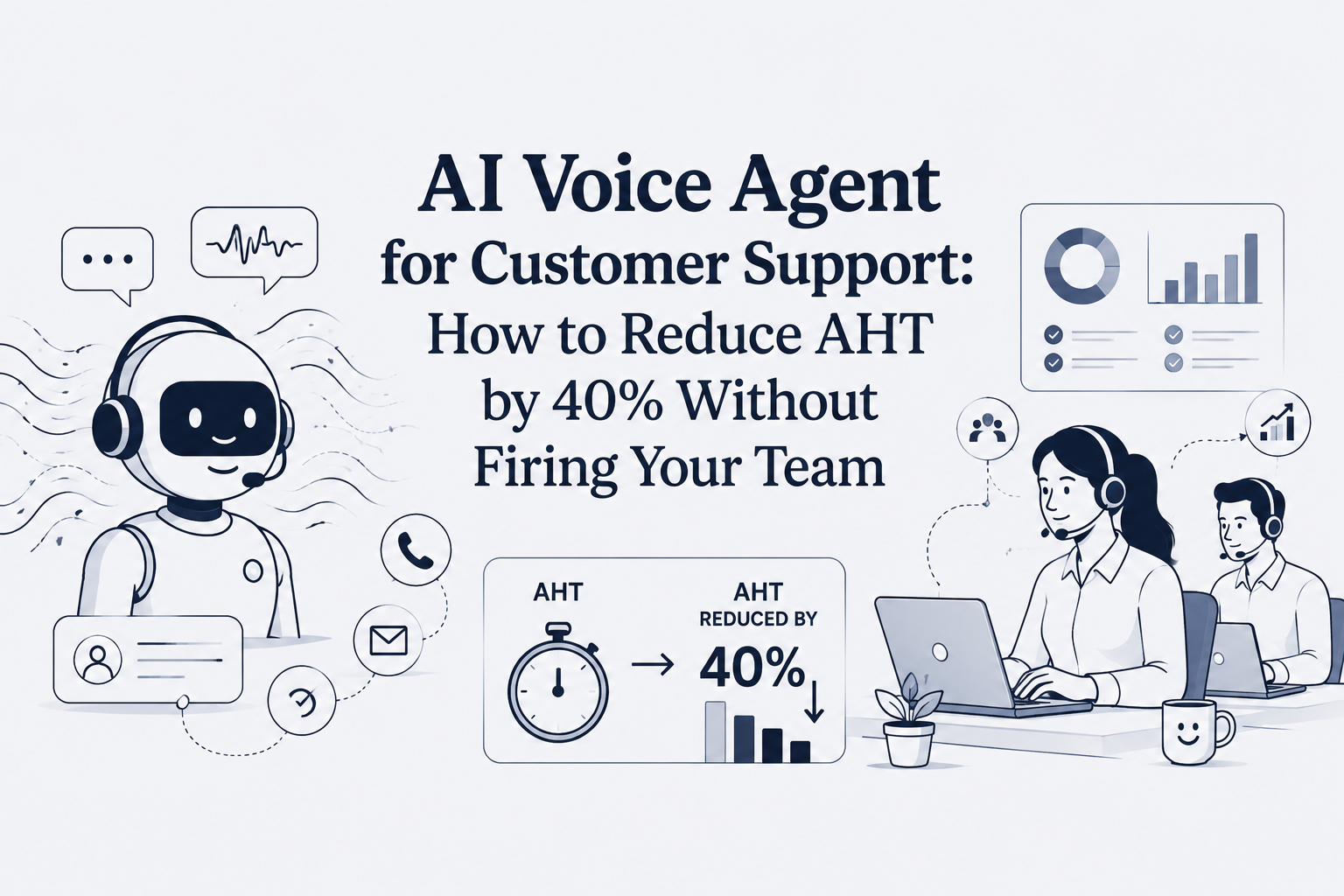 Learn how AI voice agents reduce AHT by 40%