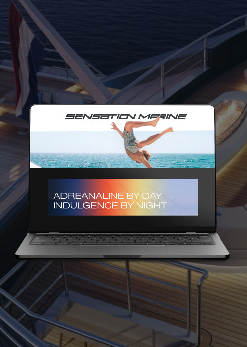 A bold, performance-driven brand identity for Sensation Marine, designed to capture the energy, freedom and adventure of the modern sport yacht lifestyle—from offshore fishing expeditions to high-performance watersports.