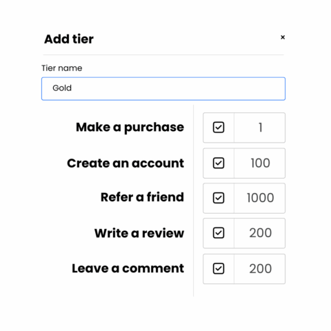 LoyaltyLion VIP tiers panel