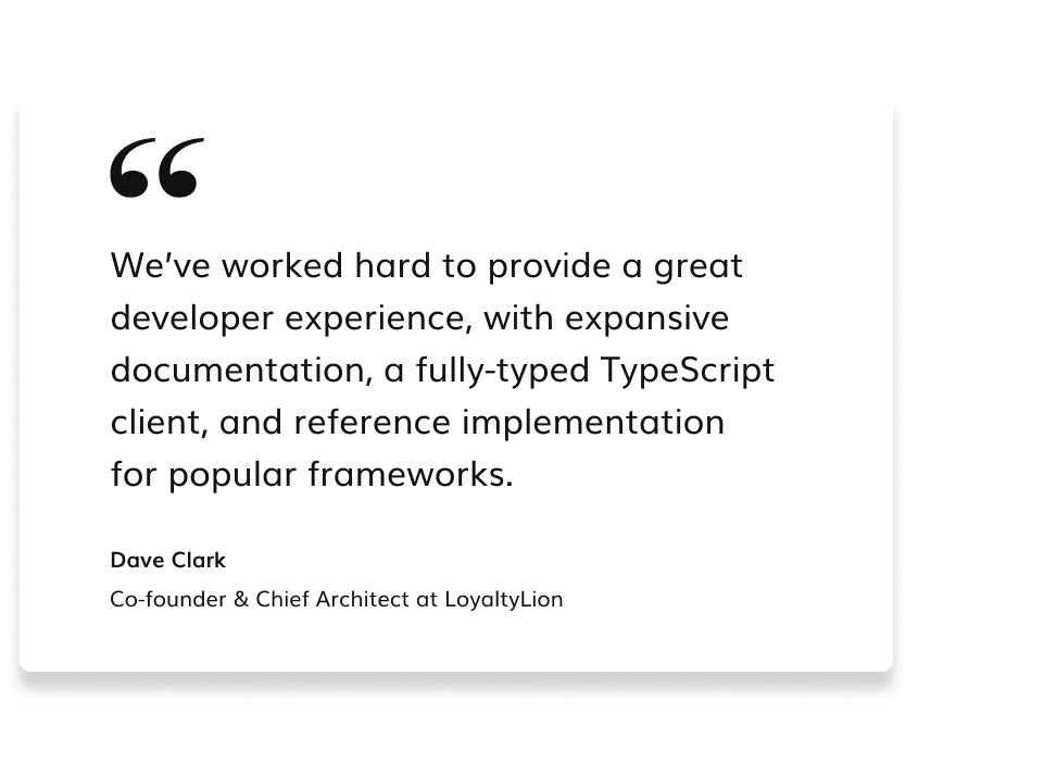 Developer tools for headless loyalty