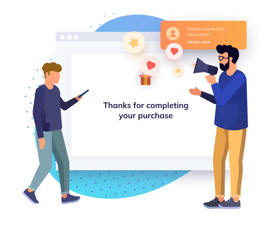Thanks for completing your purchase notification illustration