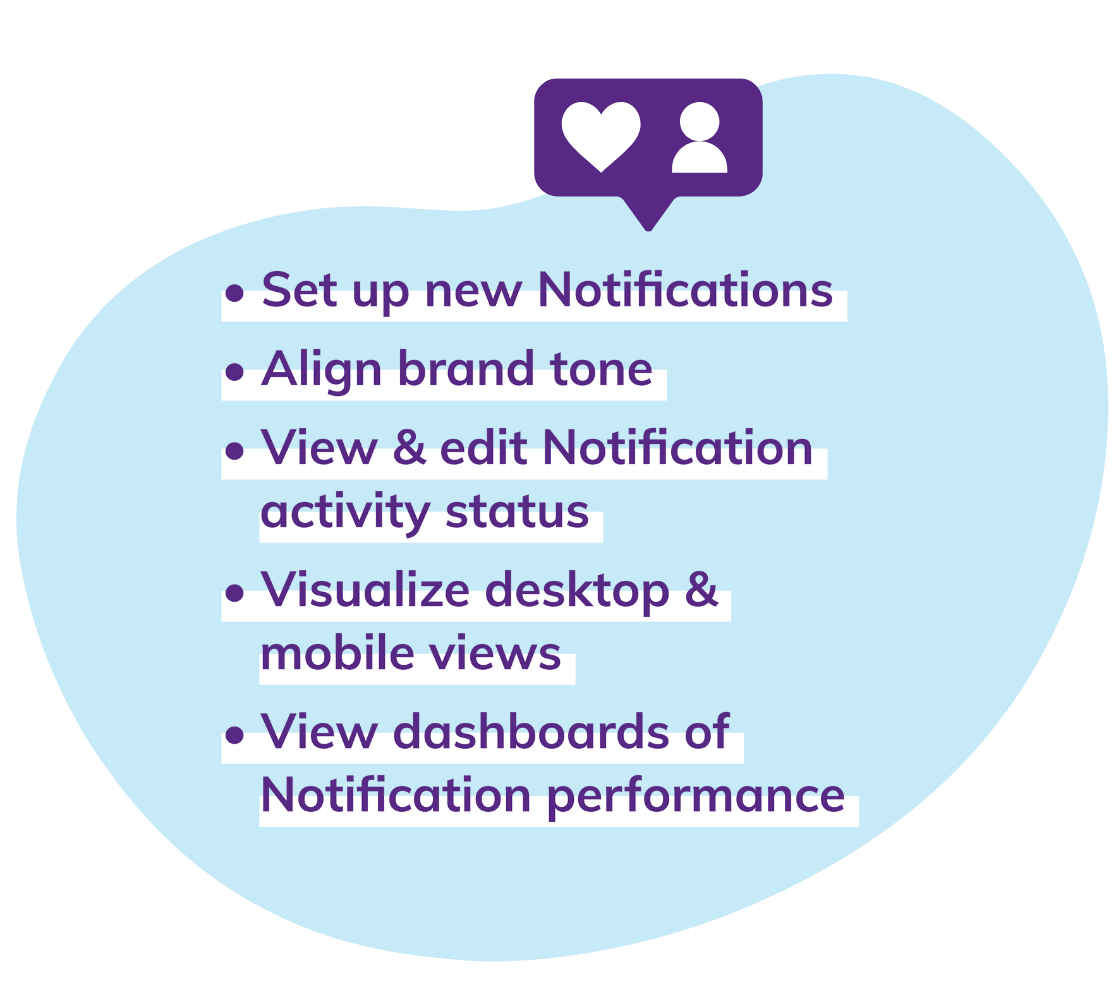 LoyaltyLion notification set-up in the dashboard