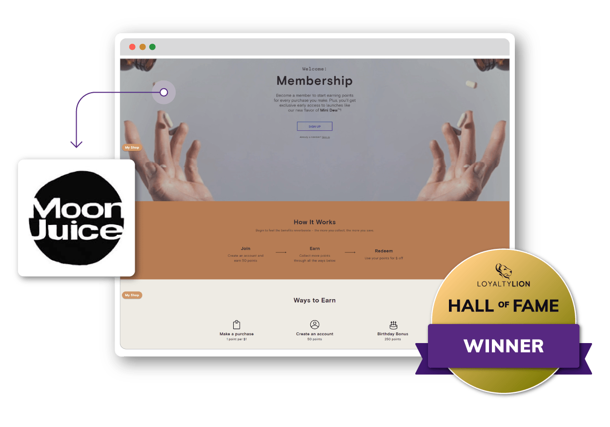 Moon Juice loyalty program