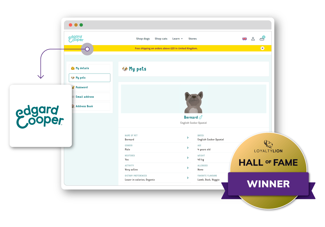 Edgard and Cooper loyalty program