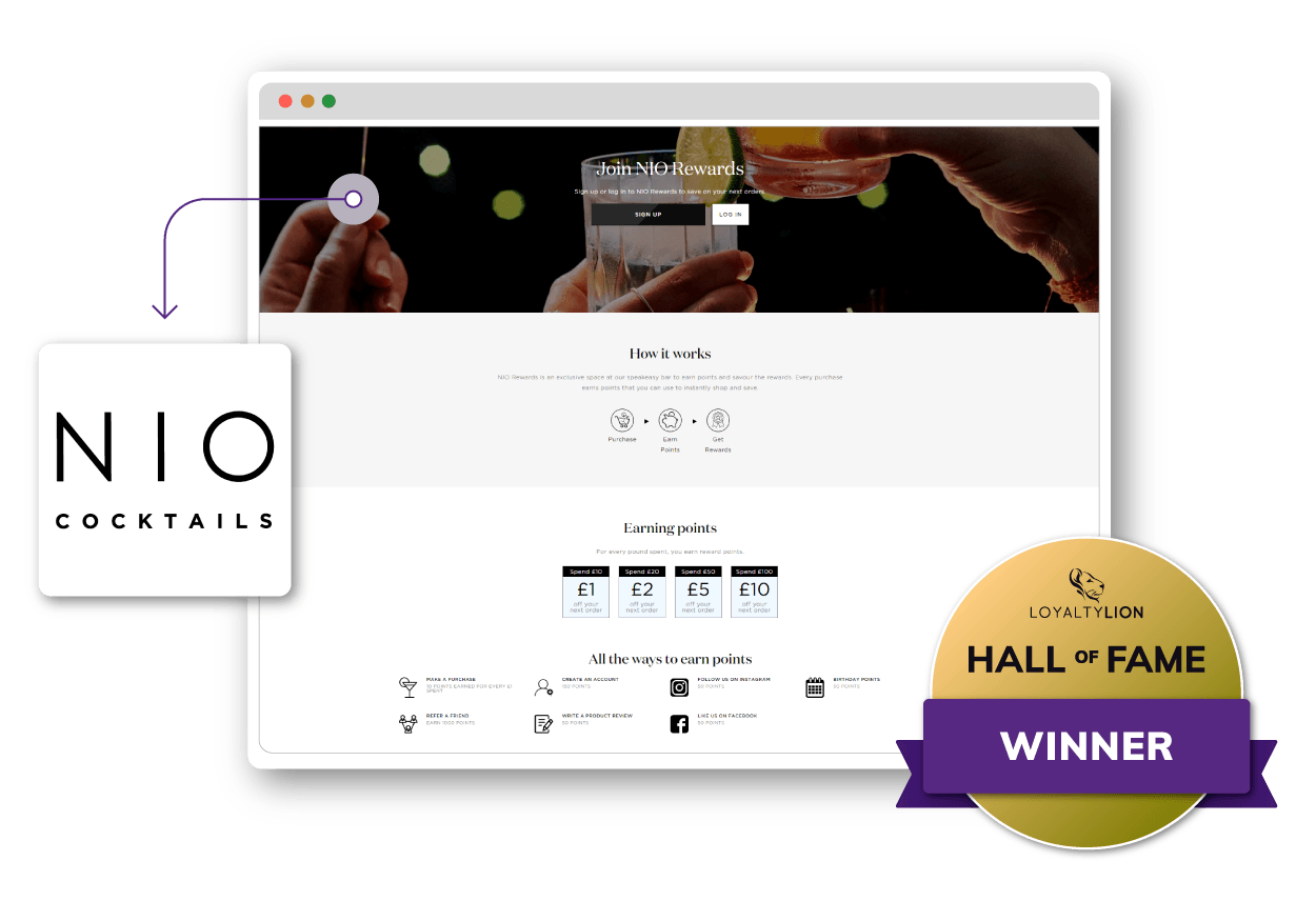 NIO Cocktails loyalty program