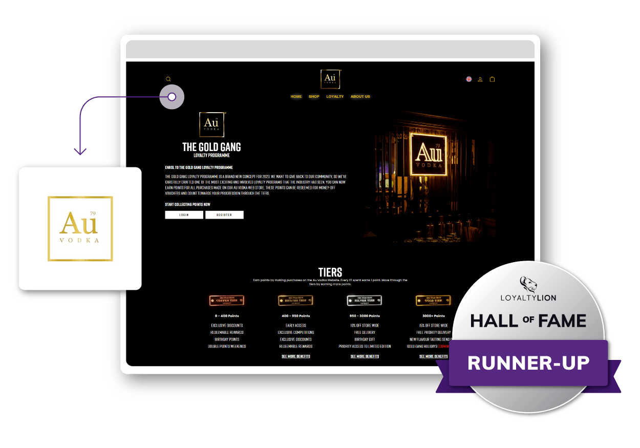 Au Vodka loyalty program