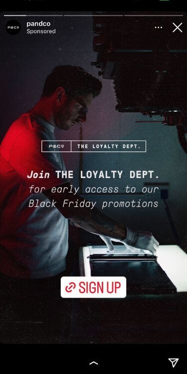 BFCM loyalty comms example