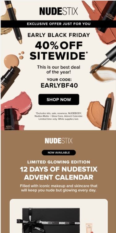 NudeStix early-bird example